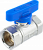 Кран шаровой FAR 3/4", ВР, син. бабочка, хром